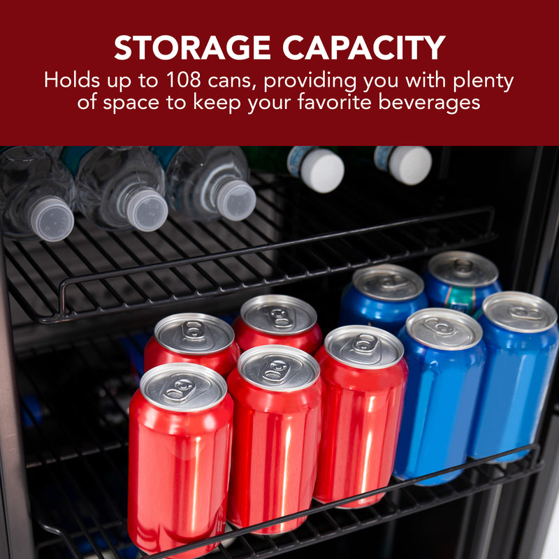 Vinotemp Beverage Center, 108 Can Capacity, in Stainless Steel