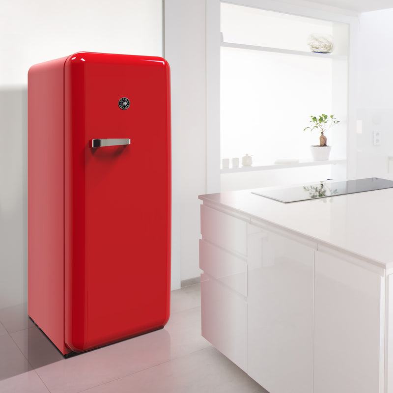 Brama by Vinotemp Retro Refrigerator, in Red