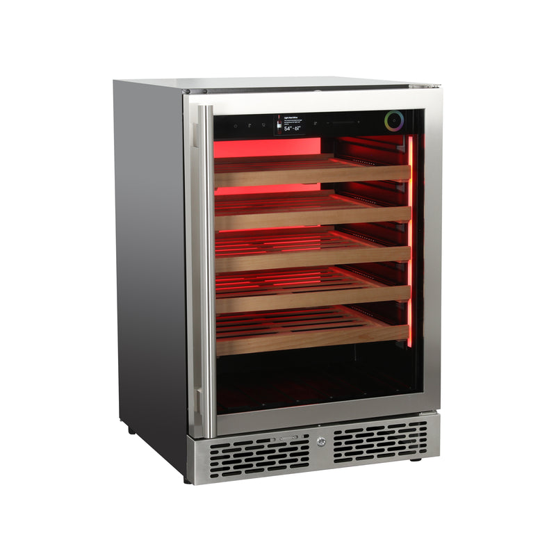 Vinotemp Vinoglow 41-Bottle Single-Zone Wine Cooler, Stainless Steel