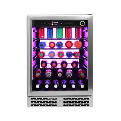 Vinotemp Vinoglow 151-Can Single-Zone Beverage Center, in Stainless Steel