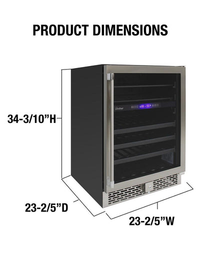Vinotemp 24-Inch Outdoor Dual-Zone Wine & Beverage Cooler 19