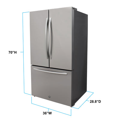 Brama French Door Refrigerator​, 18.8 cu. ft., in Stainless Steel