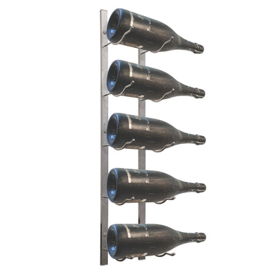 Vinotemp Epicureanist 5-Bottle Magnum Metal Wine Rack, 5 1/4"W x 8"D x 35 3/4"H