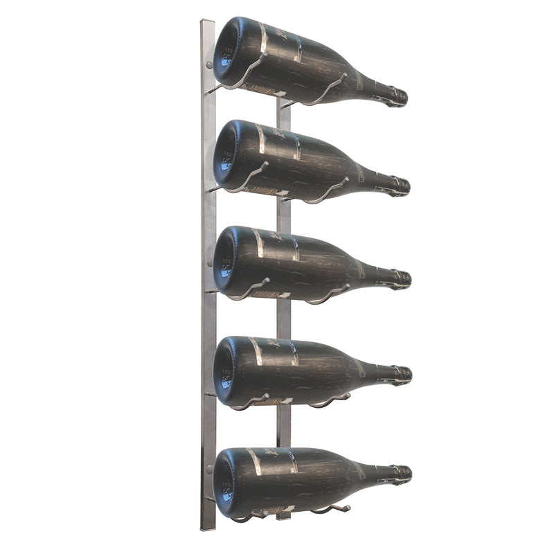 Vinotemp Epicureanist 5-Bottle Magnum Metal Wine Rack, 5 1/4"W x 8"D x 35 3/4"H