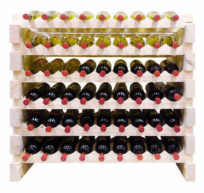 108 Bottle Double Modular Wine Rack (Natural) - 5