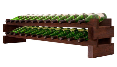 2 x 12 Bottle Modular Wine Rack (Stained) - 5