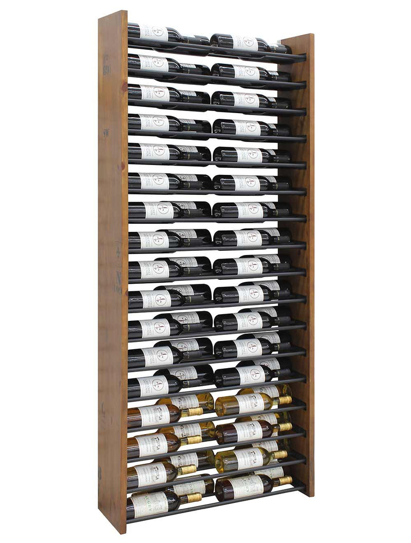 Epicureanist Wall-Mounted Wine Shelf with Horizontal Display Racks (2 Bottles Deep)