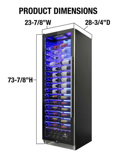 Private Reserve Series 141-Bottle Commercial 168 Single-Zone Wine Cooler (Left Hinge) 21