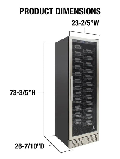 EL-168ZZ-SSD Stainless Single-Zone Wine Cooler