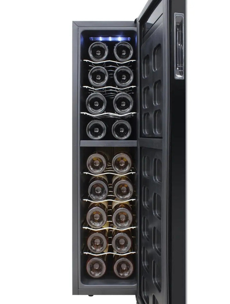 18-Bottle Dual-Zone Thermoelectric Wine Cooler