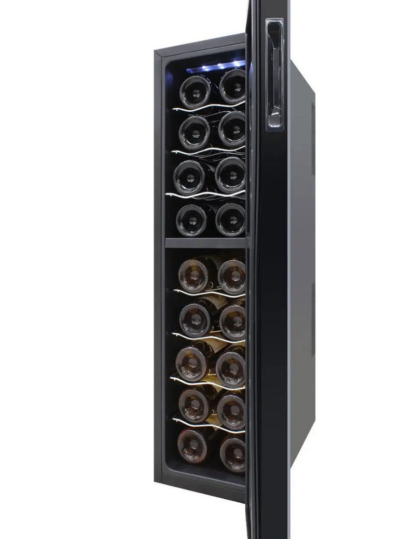 18-Bottle Dual-Zone Thermoelectric Wine Cooler