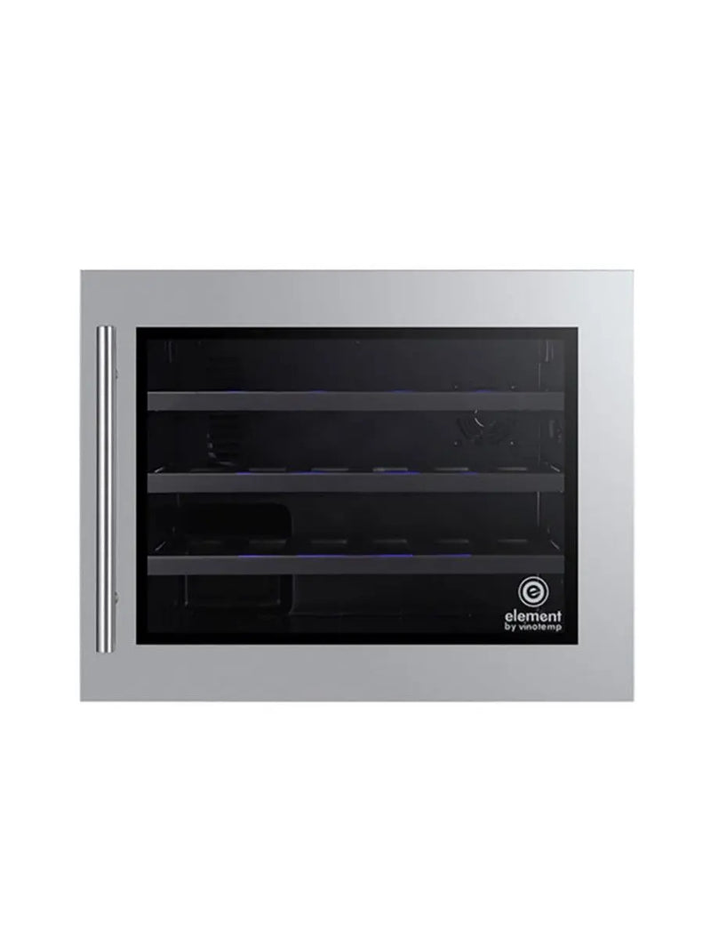 24-Bottle Wall-Mounted Single-Zone Wine Cooler (Stainless)