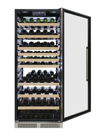 173-Bottle White Backlit Panel Commercial Single-Zone Wine Cooler