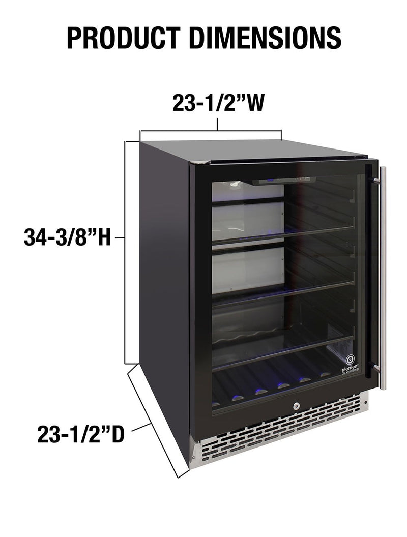 Private Reserve Series 117-Can Backlit Panel Commercial 54 Beverage Cooler 30