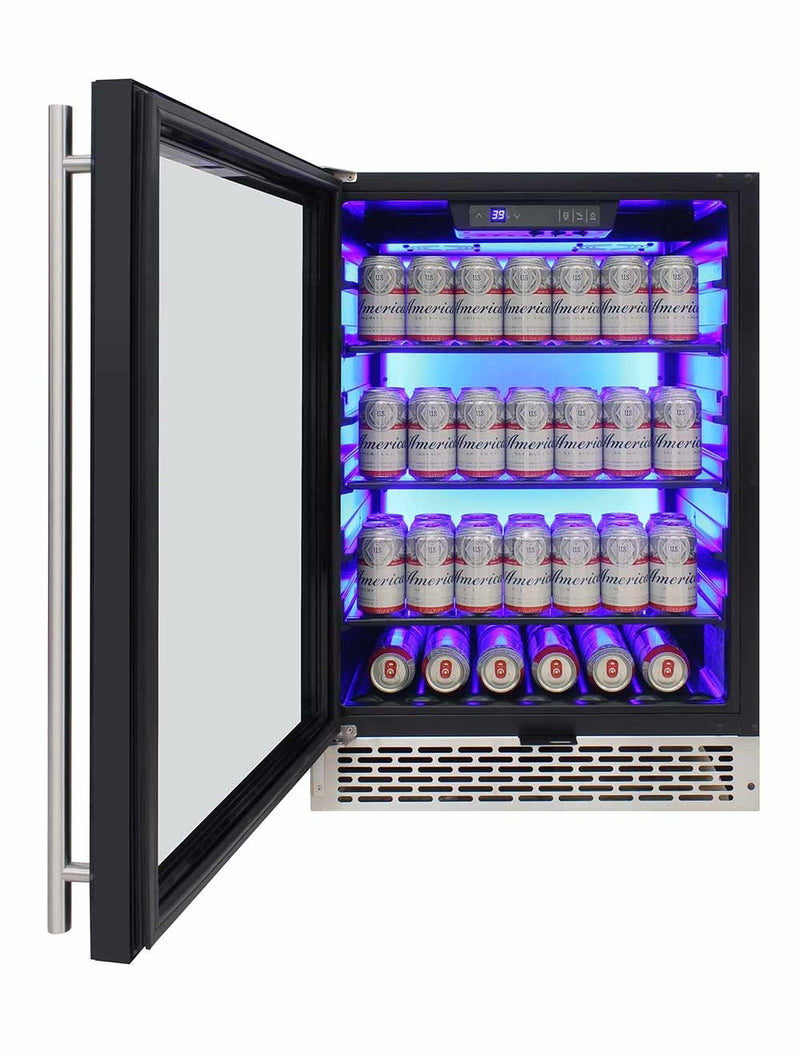 Private Reserve Series 117-Can Backlit Panel Commercial 54 Beverage Cooler 24