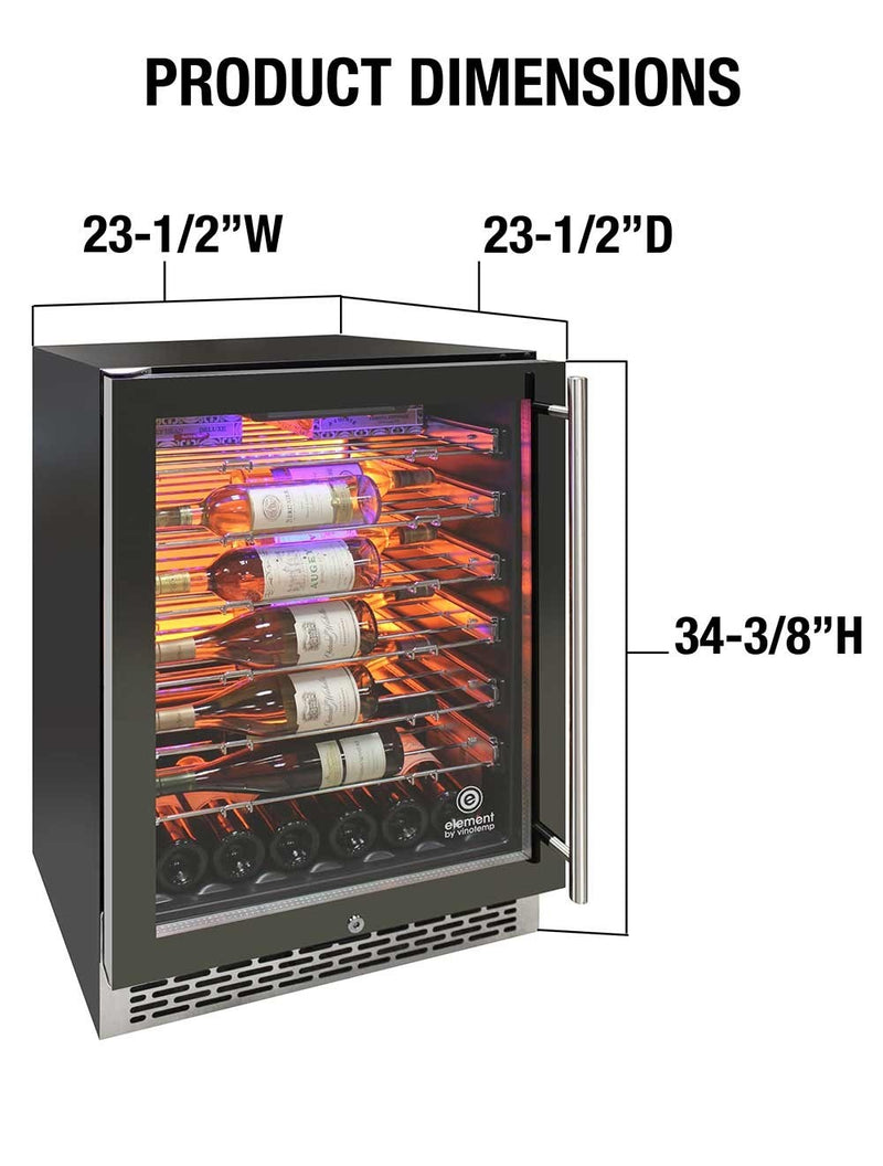 Private Reserve Series 41-Bottle Commercial 54 Single-Zone Wine Cooler (Left Hinge) 25