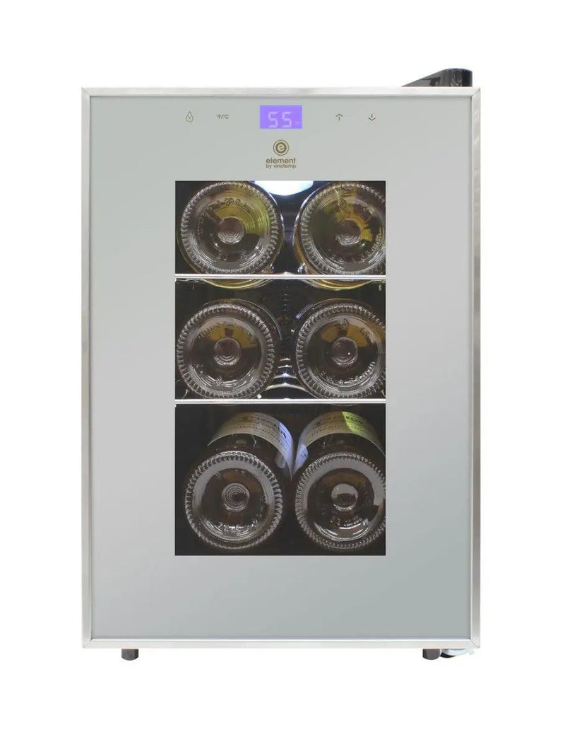6-Bottle Touch Screen Single-Zone Thermoelectric Wine Cooler
