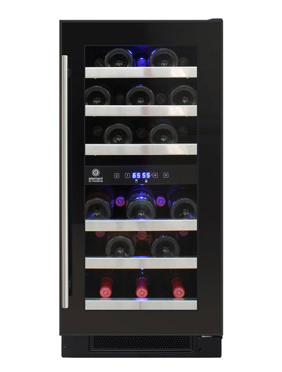 28-Bottle Dual-Zone Wine Cooler (Black) 1