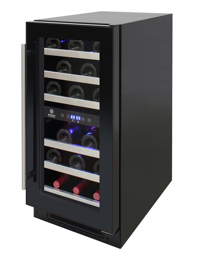 28-Bottle Dual-Zone Wine Cooler (Black) 9
