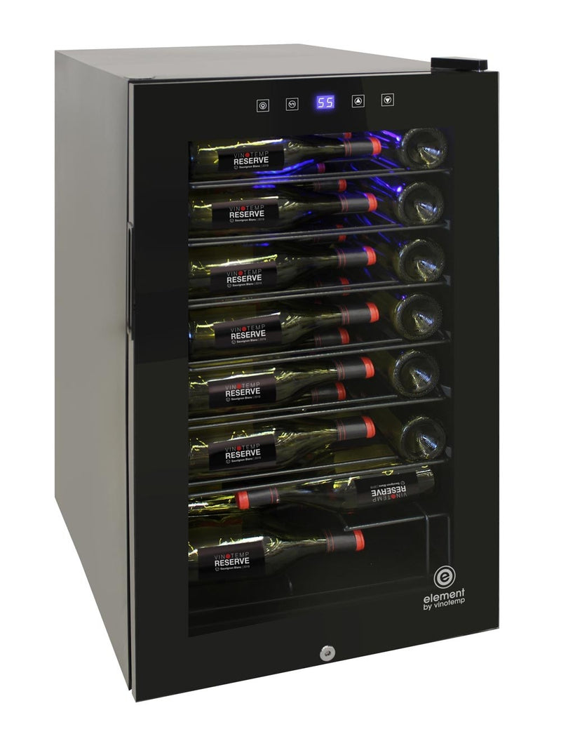 42-Bottle Touch Screen Wine Cooler (Top Left Angle with Bottles) 5
