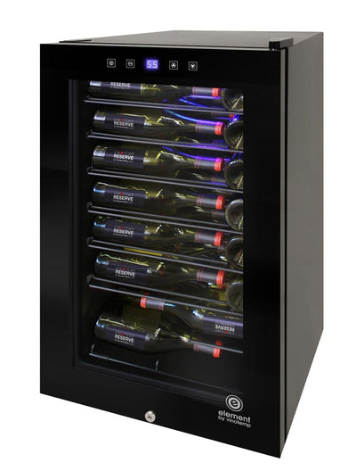 42-Bottle Touch Screen Wine Cooler (Top Right Angle with Bottles) 3