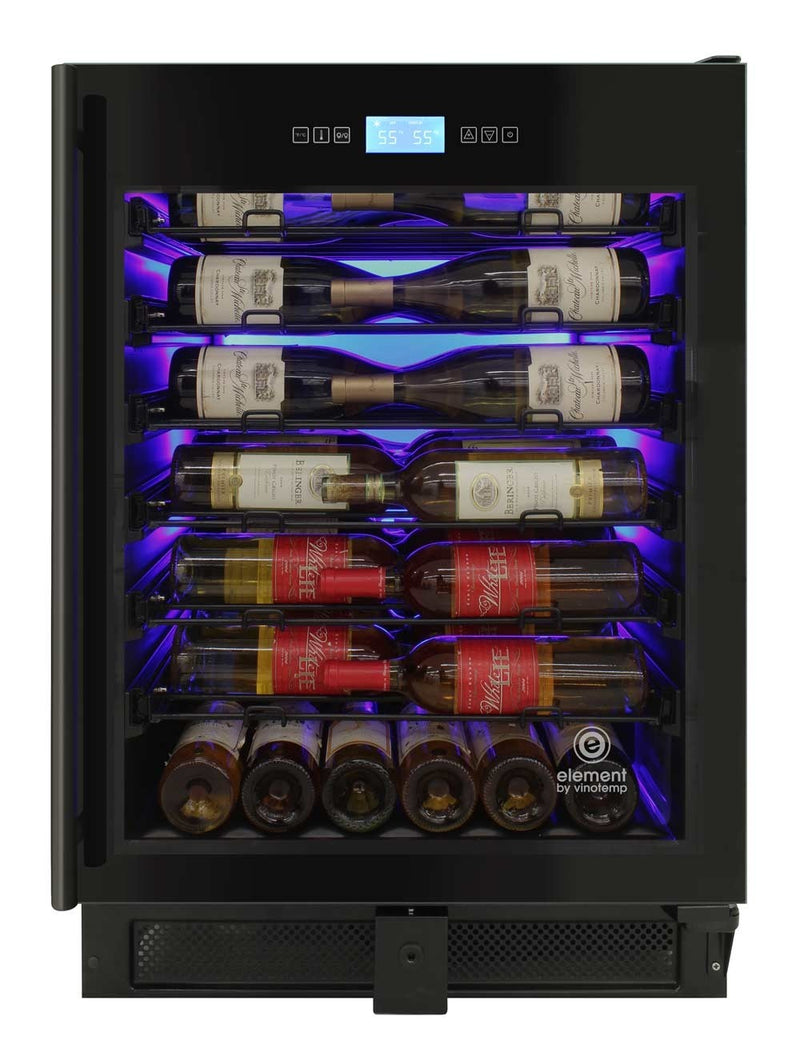 41-Bottle Single-Zone Wine Cooler (Black) - 2