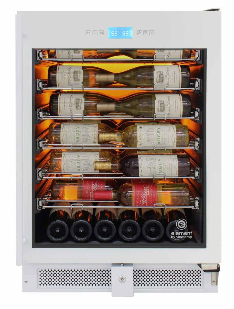 41-Bottle Single-Zone Wine Cooler (White) - 3