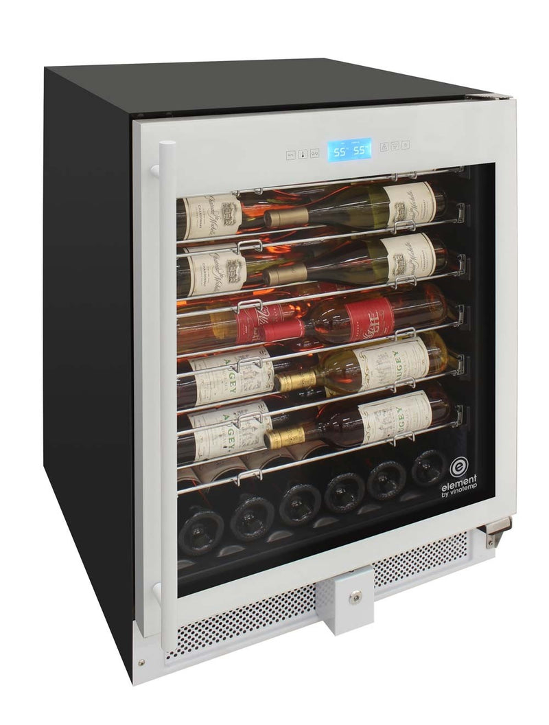 41-Bottle Single-Zone Wine Cooler (White) - 9