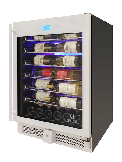 41-Bottle Single-Zone Wine Cooler (White) - 14