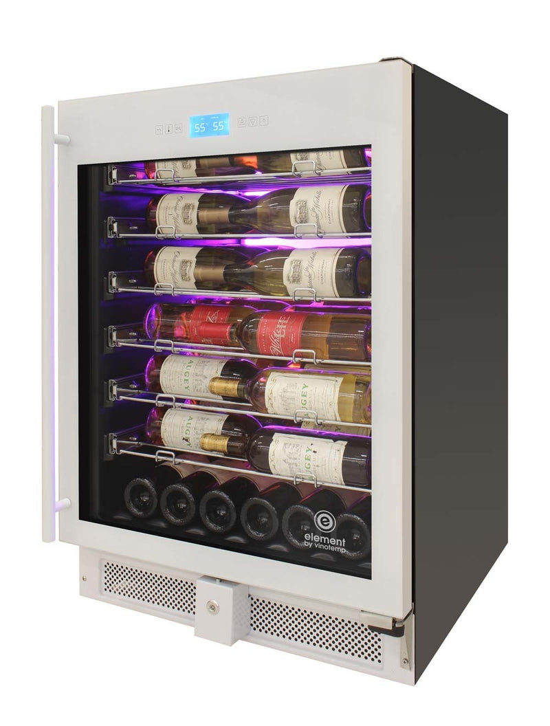 41-Bottle Single-Zone Wine Cooler (White) - 13