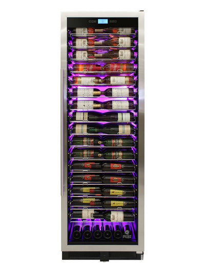 141-Bottle Single-Zone Backlit Panel Wine Cooler (Stainless) 3