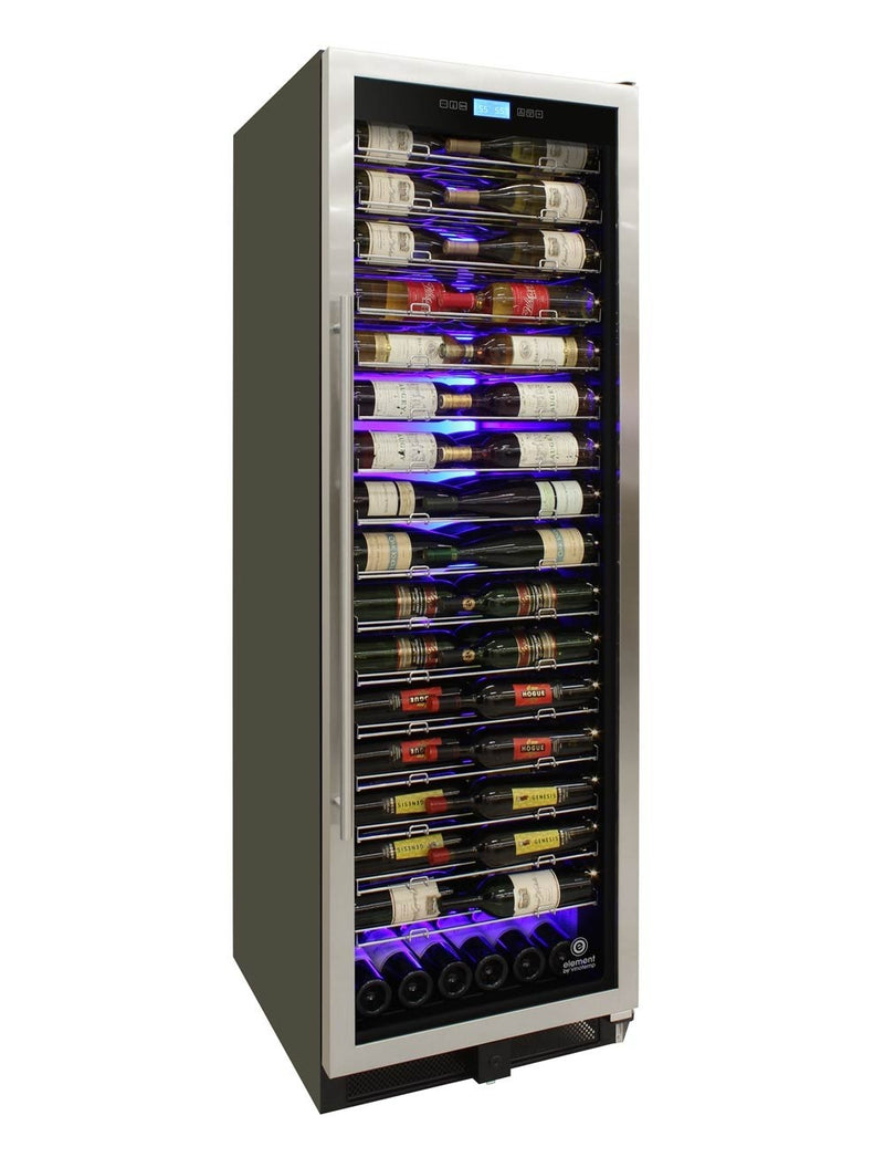 141-Bottle Single-Zone Backlit Panel Wine Cooler (Stainless) 9