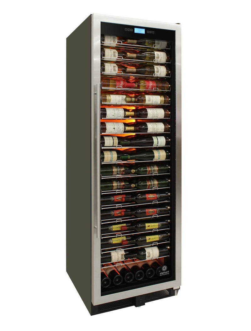 141-Bottle Single-Zone Backlit Panel Wine Cooler (Stainless) 8
