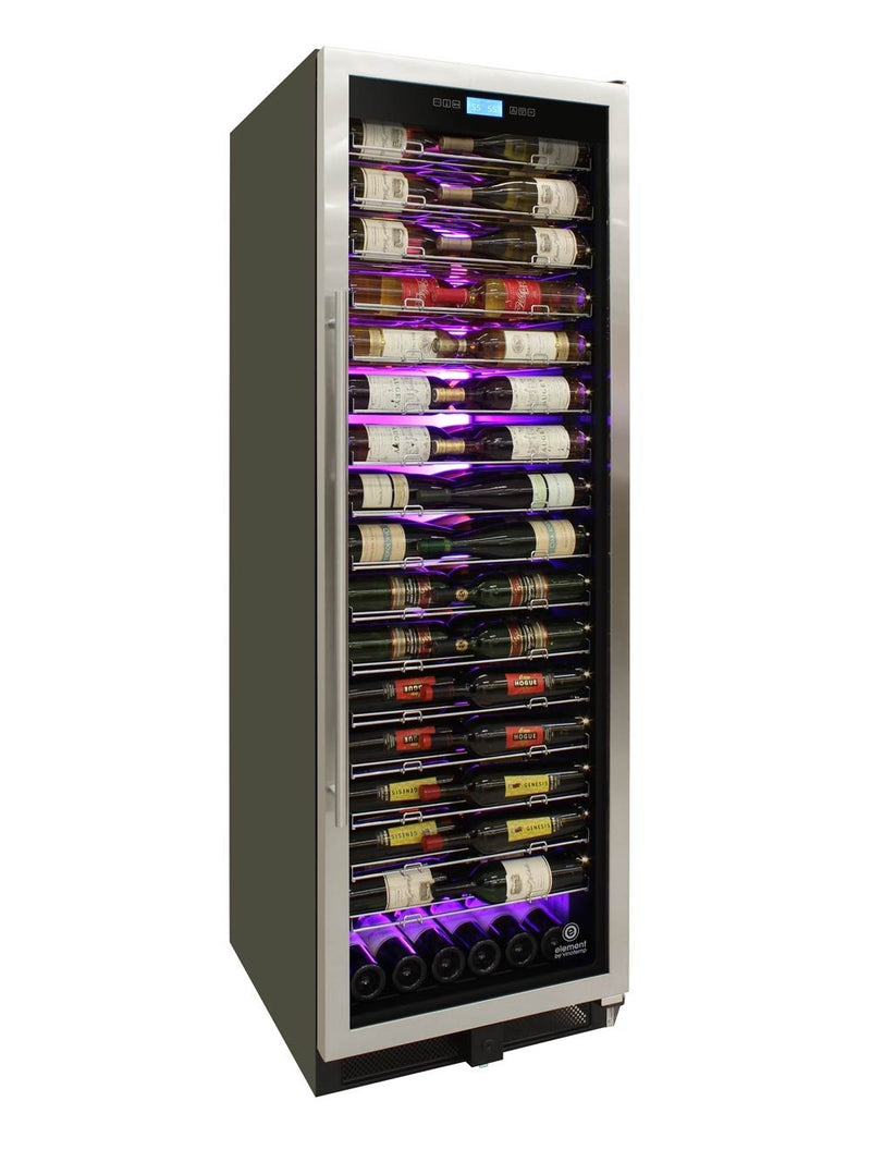 141-Bottle Single-Zone Backlit Panel Wine Cooler (Stainless) 10
