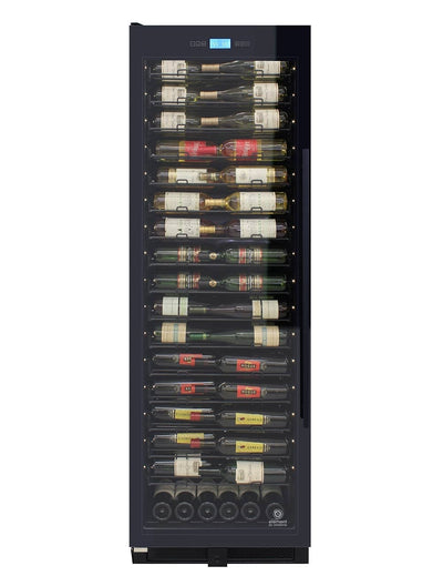 141-Bottle Single-Zone Backlit Panel Wine Cooler (Black) - Left Hinge 4