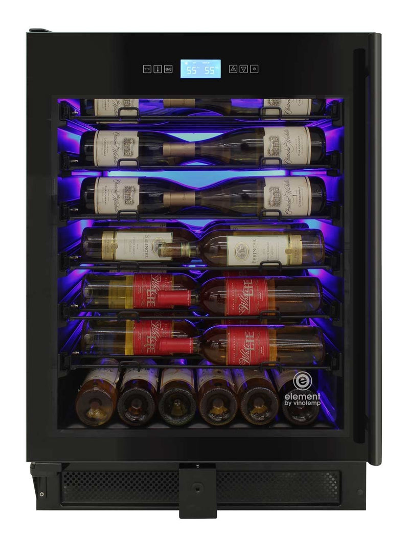 41-Bottle Single-Zone Wine Cooler (Black) - Left Hinge 2