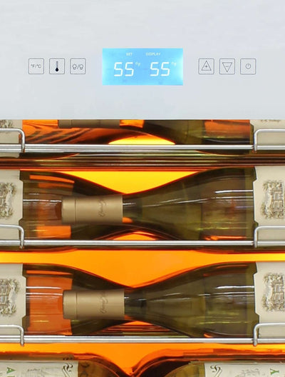 41-Bottle Single-Zone Wine Cooler (White) - 19