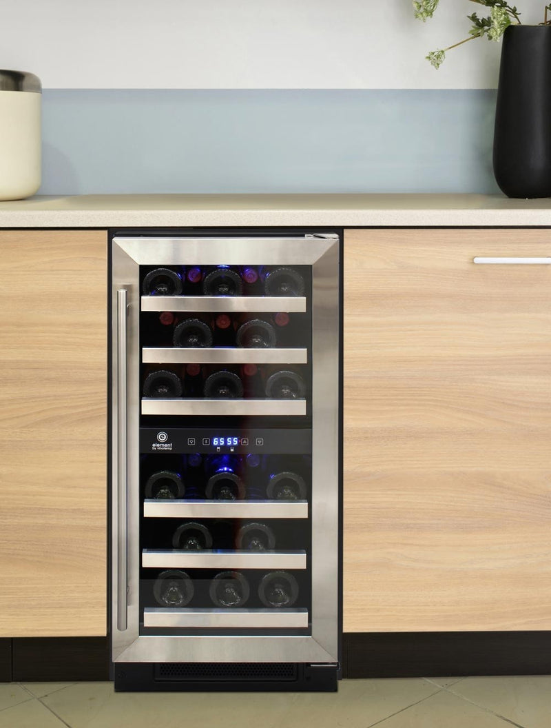 28-Bottle Dual-Zone Wine Cooler (Stainless) 18