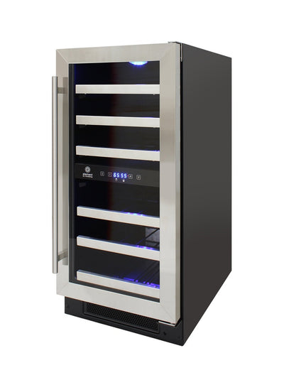 28-Bottle Dual-Zone Wine Cooler (Stainless) 5