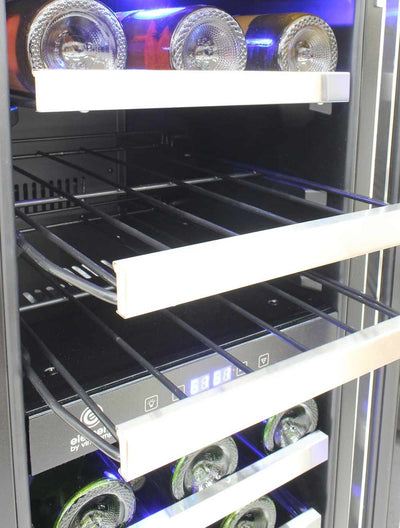 28-Bottle Dual-Zone Wine Cooler (Stainless) 16