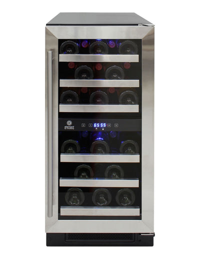 28-Bottle Dual-Zone Wine Cooler (Stainless) 7