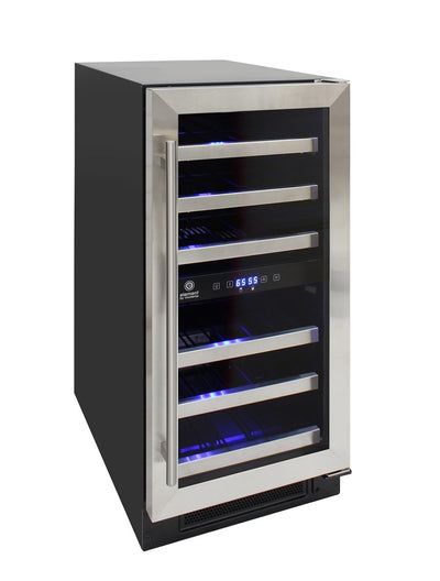 28-Bottle Dual-Zone Wine Cooler (Stainless) 10