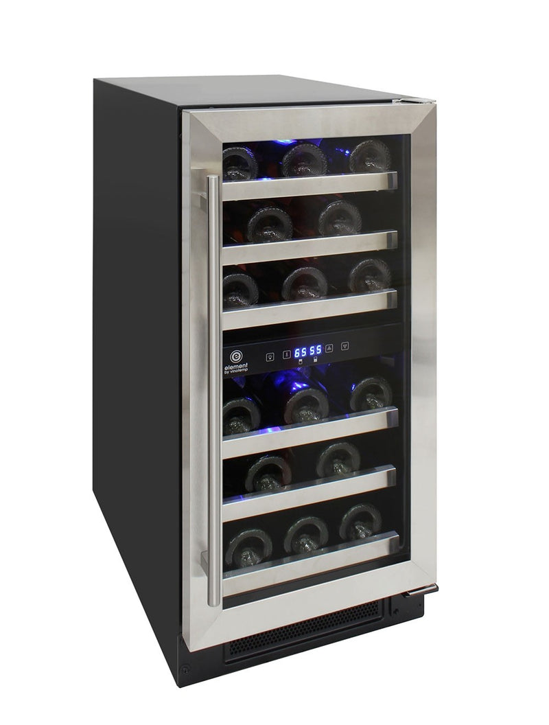 28-Bottle Dual-Zone Wine Cooler (Stainless) 9