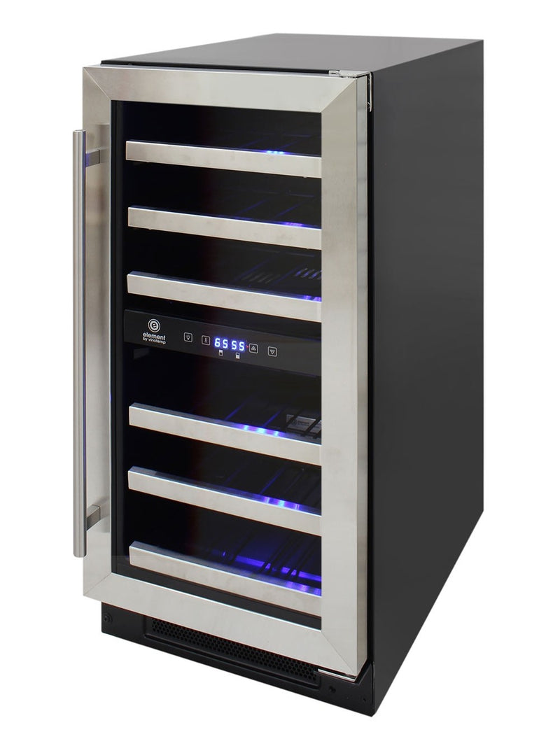 28-Bottle Dual-Zone Wine Cooler (Stainless) 12