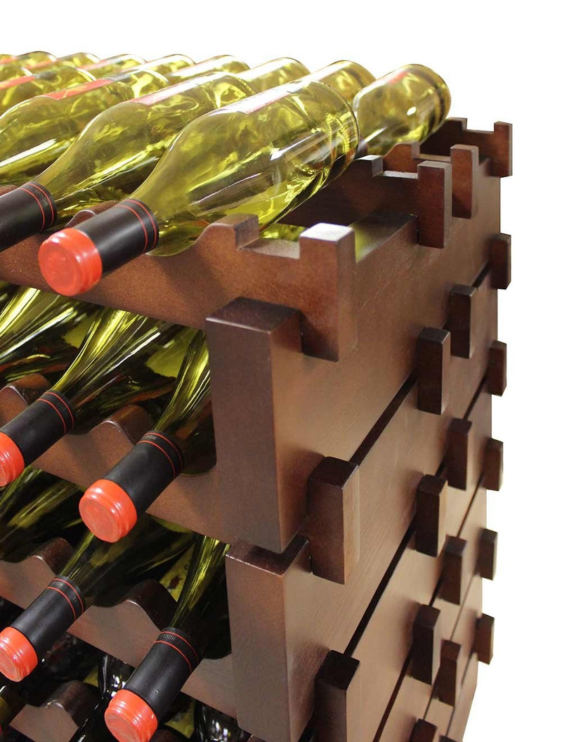 108 Bottle Double Modular Wine Rack (Stained)