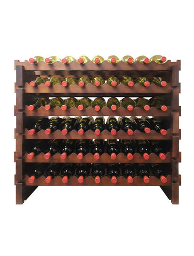 108 Bottle Double Modular Wine Rack (Stained)