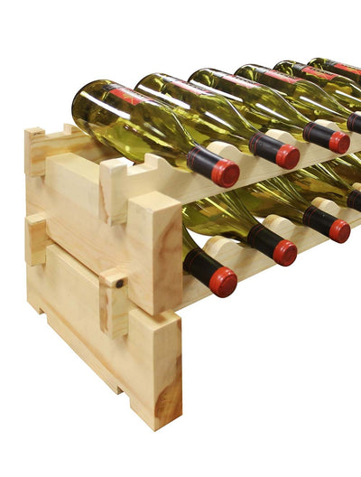 2 x 6 Bottle Modular Wine Rack (Natural) - 6