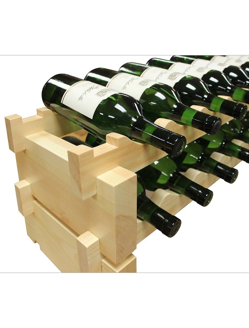 2 x 9 Bottle Modular Wine Rack (Natural) - 6