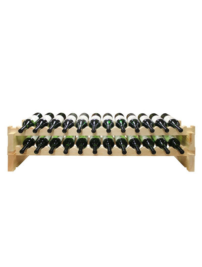 2 x 12 Bottle Modular Wine Rack (Natural) - 1