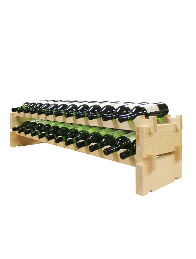 2 x 12 Bottle Modular Wine Rack (Natural) - 3